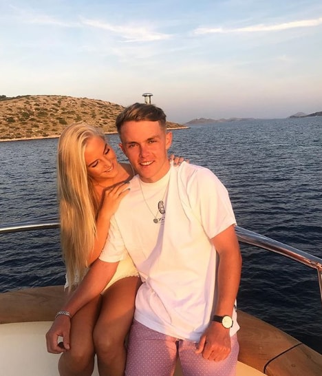 Sam Curran with his girlfriend