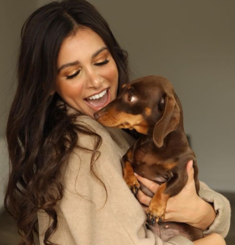 Paige Sandhu with her Dog