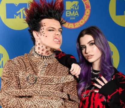 Abby Robert with her friend Yungblud.