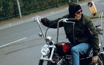 Billy on his motorcycle