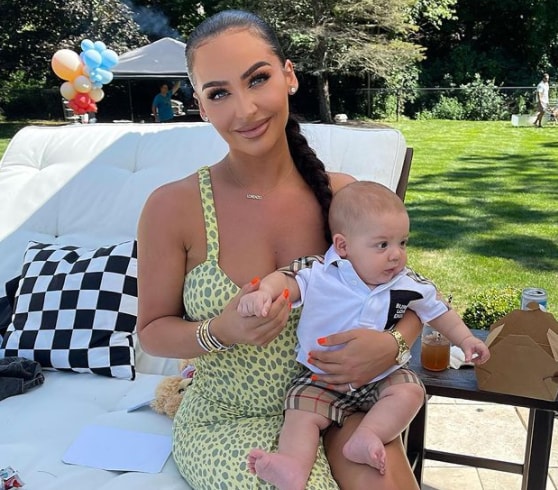 Carli Bybel with her baby Lorenzo