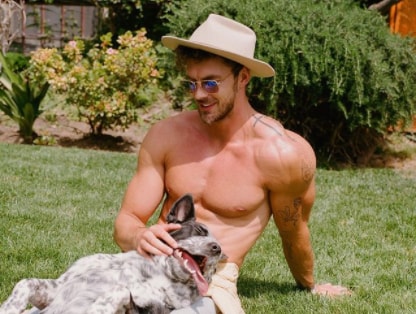 Christian with his pet
