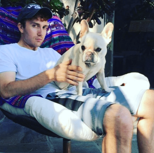 Daryl Sabara with his Pet Dog.
