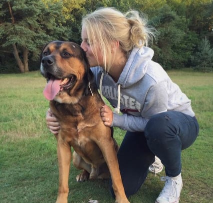 Dee Van der Zeeuw with her pet dog