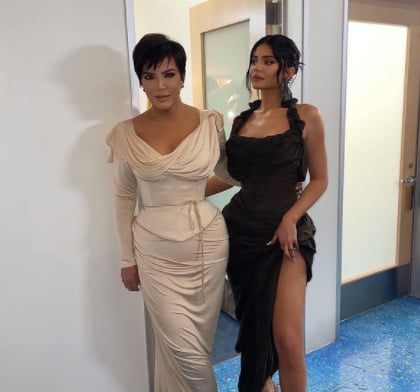 Kylie Jenner with her mother Kris