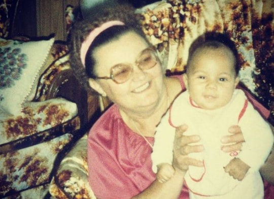 Little Crystal Balint with her grandmother