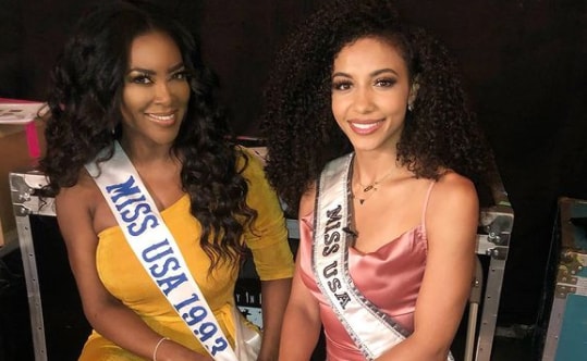 Kenya Moore with Miss USA 2019 Cheslie Kryst