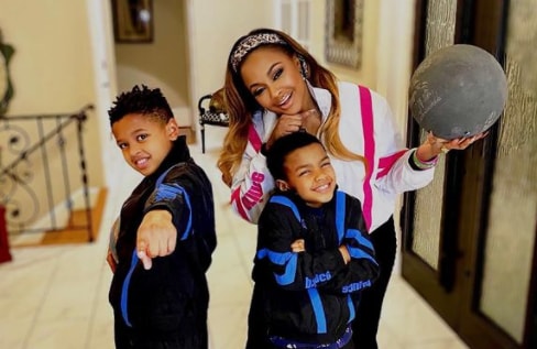 Phaedra Parks with her children