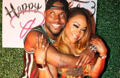 Phaedra Parks with her partner Milan