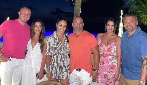 Melissa Gorga with her husband and friends