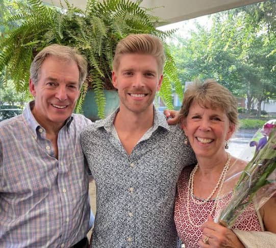 Kyle Cooke with his parents 
