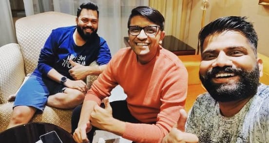 Amit Bhawani with Youtuber Gaurav Chaudhary and Arun Prabhudesai