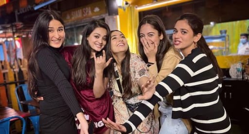Anagha Bhosale with other TV actresses and social media personalities