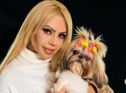 Chyna Willis with her pet dog