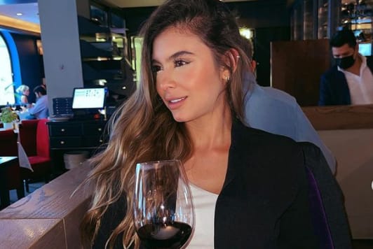 Daniela Medina at a wine shop