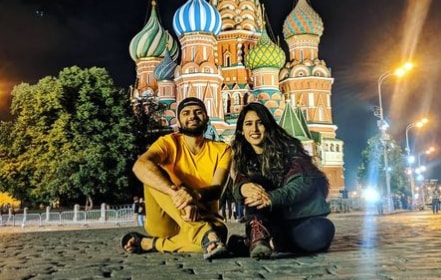 Deepanshu Sangwan spent time with his friend in Moscow