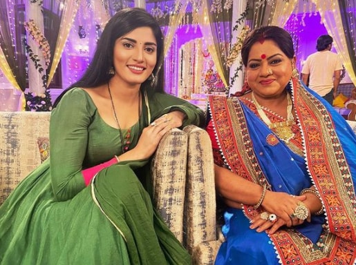 Hardika Joshi with her mom