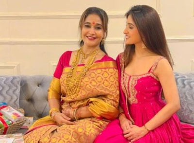 Nidhi Shah with her mom