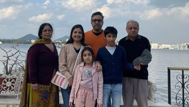 Ashneer Grover with his family