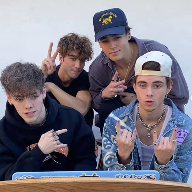 Daniel Seavey chilling with his squad