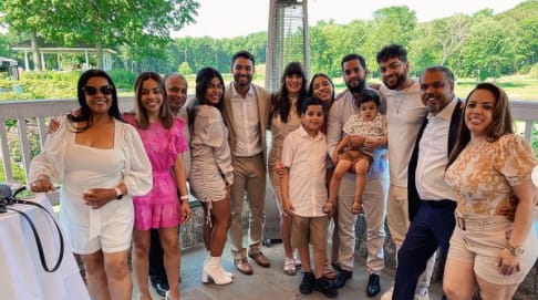 Krystal Lora with her family members