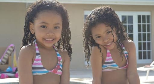 Childhood pic of Mirabelle Lee and Anais Lee