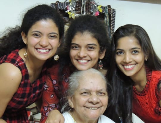 Anna Ben with her siblings and grandmother