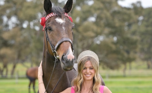 Britt Selwood with a horse