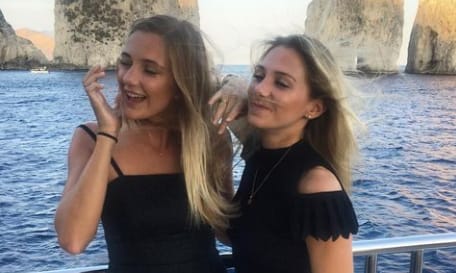 Grace Calder with her friend at a panoramic place