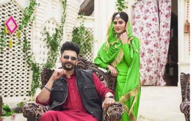 Gurneet Dosanjh with Punjabi singer Kiran Bajwa