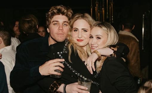 Lukas Gage with his girlfriend and another actress