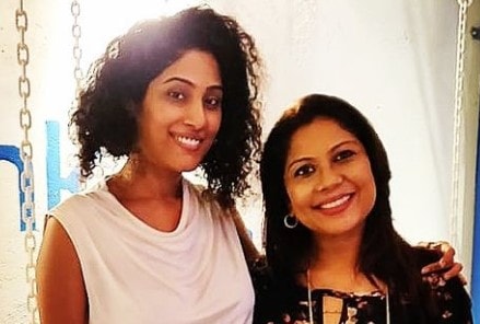 Manini Mishra with a co-star of ''CID''