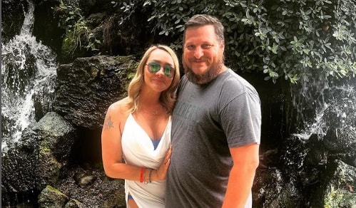 Natalie Clark spending quality time with her husband