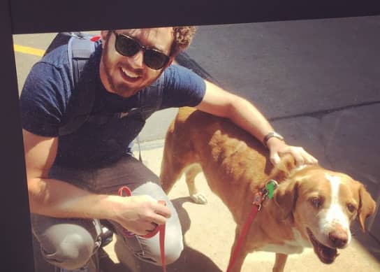 Aaron Himelstein and puppy 