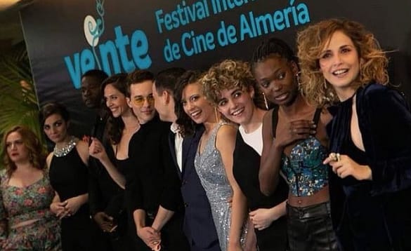 Amparo Pinero attending the Festival de Cine de Almería with other celebrities 
