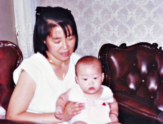 David So's childhood pic with his mother 