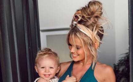 Hilde Osland with her daughter
