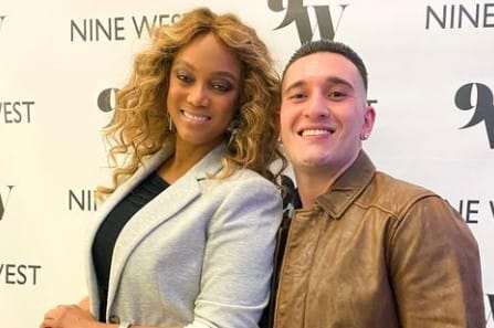Joey Sasso with famous TV personality Tyra Banks