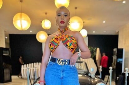 Nancy Isime looks stunning and attractive in a modeling outfit 