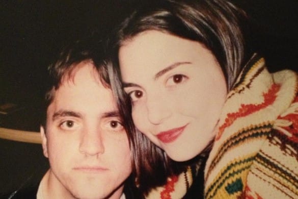 Teenage pic of Ben Falcone with his friend