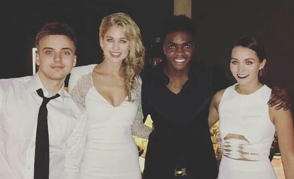 Duayne Boachie with co-actors of ''Hollyoaks'' series
