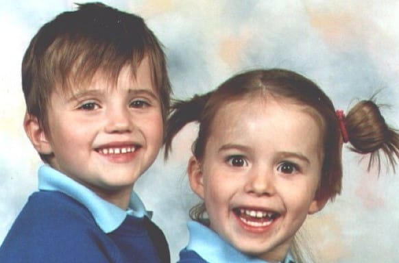 Childhood pic of George Sear with his sister Ruby