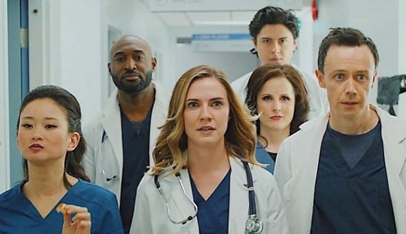Jordan Connor with the casts of ''Hospital Show''