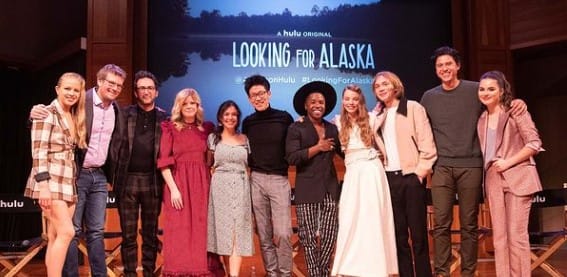 Jordan Connor with the casts of ''Looking for Alaska'' series