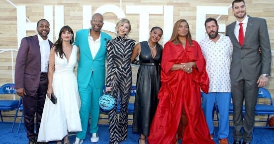 María Botto with the casts of ''Hustle'' film