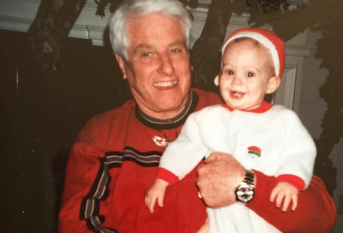childhood pic of Garrett Clark with his grandpa