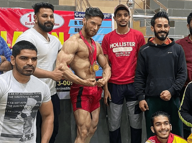 Rohit Chauhan at the Mr.Simur 2021 Bodybuilding competition