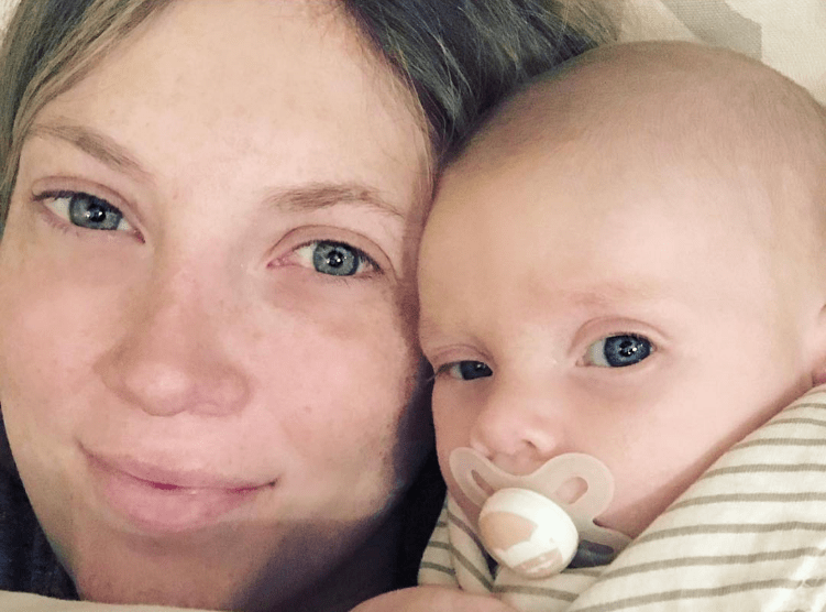 Elle Fowler with her son