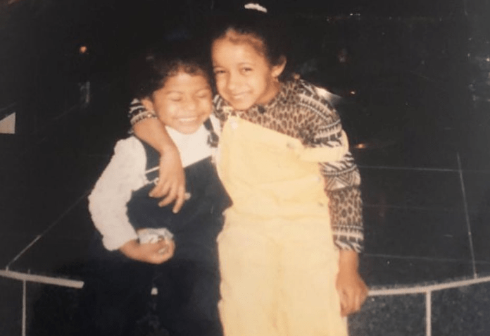 Childhood pic of Hennessy Carolina with her sister Cardy B
