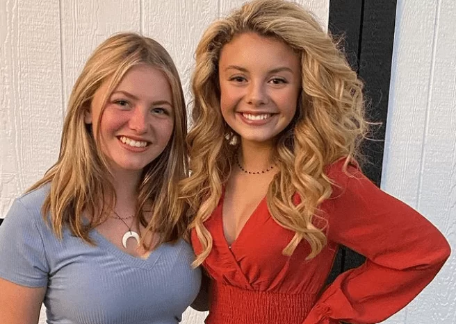 Mallory James Mahoney with her friend